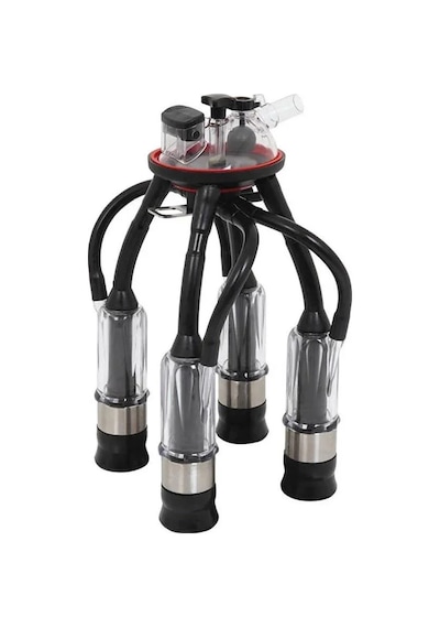 Melasty Süt Sağma Makinesi 240 Cc Sağım Demeti Özel Ölçü Şeffaf Kılıf / Kauçuk Memelik -2455