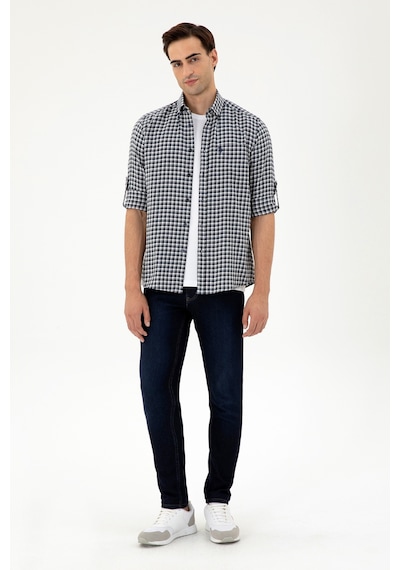 U.s. Polo Assn. Erkek Lacivert Gömlek Desenli 50296628-vr033 Lacivert