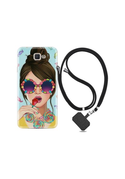 Samsung Uyumlu Galaxy J7 Prime Kılıf Ipli Askılı Sugar And Woman 1418