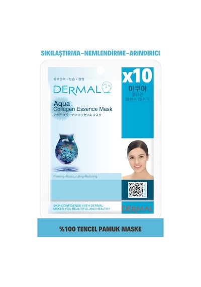 Dermal Aqua & Kolajen Özlü Cilt Bakım Maskesi 10'lu
