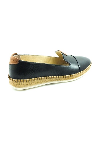 Marine Shoes Hakiki Deri Günlük Bayan Ayakkabı Siyah 86 P01