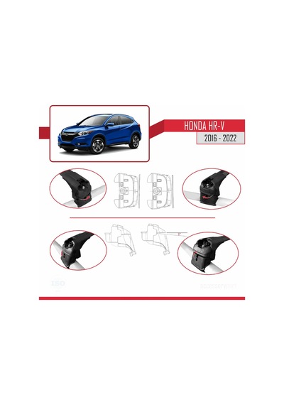 Honda Hr-v 2016-2022 Arası İle Uyumlu Ace-2 Model Ara Atkı Tavan