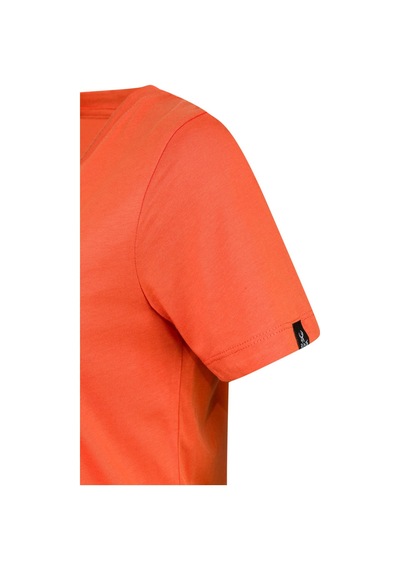2as Alone Baskılı V Yaka Kadın T-shirt 406 Turuncu