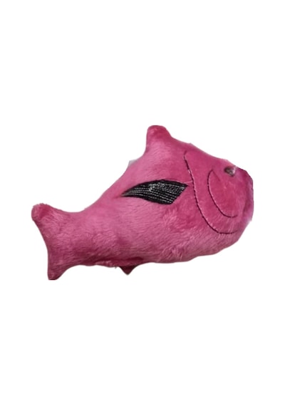 Peluş Balık Figürlü Kedi Oyuncağı Pembe