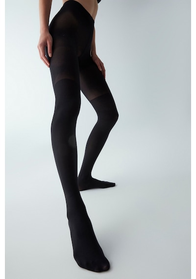 Kadın Over Knee Külotlu Çorap Siyah