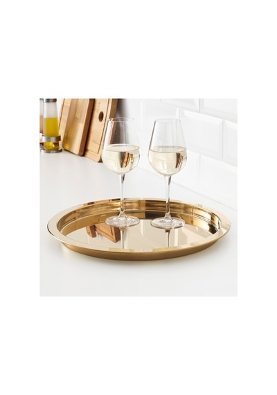 Ikea Glattis Yuvarlak Tepsi 38 Cm Altın