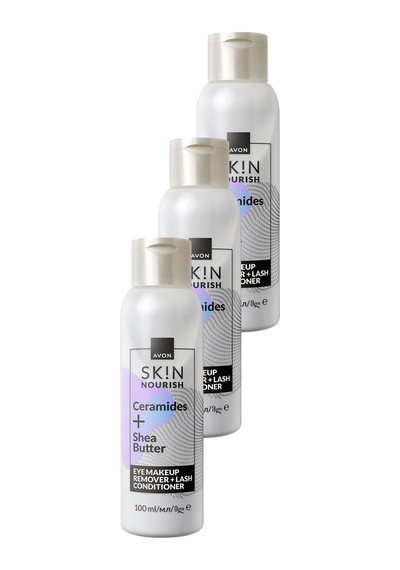Skin Besleyici Göz Makyajı Temizleyici,kirpik Bakım Kremi 100 Ml. Üçlü Paket