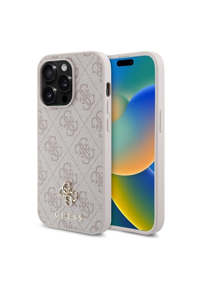 Apple Uyumlu iPhone 14 Pro Max Uyumlu Kılıf Guess Lisanslı Magsafe Şarj Özellikli Small 4g Classic Kapak Pembe -