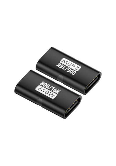 80gbps Usb-c Dişi - Dişi Adaptör, 240w Pd3.1 Hızlı Şarj, 16k 60hz Görüntü Aktarımı, Alüminyum Alaşımlı Tip-c Dişi Konnektör Uzatıcı - Siyah Otgff 80gbps Usb-c Dişi - Dişi Adaptör, 240w Pd3.1 Hızlı Şarj, 16k 60hz Görüntü Aktarımı, Alüminyum Alaşımlı Tip-c Dişi Konnektör Uzatıcı - Siyah Otgff