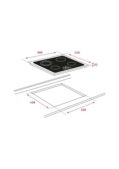 Teka HE 715 SS - TZ 6415 - DF 60 Inox Elektrikli Ankastre Set