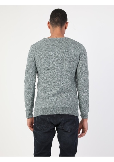 Colin's Slim Fit Bisiklet Yaka Erkek Yeşil Kazak CL1046303_Q1.V1_GRM