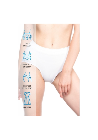 Beyaz Mı Emay 7025 Düşük Bel Slip Korse Beyaz
