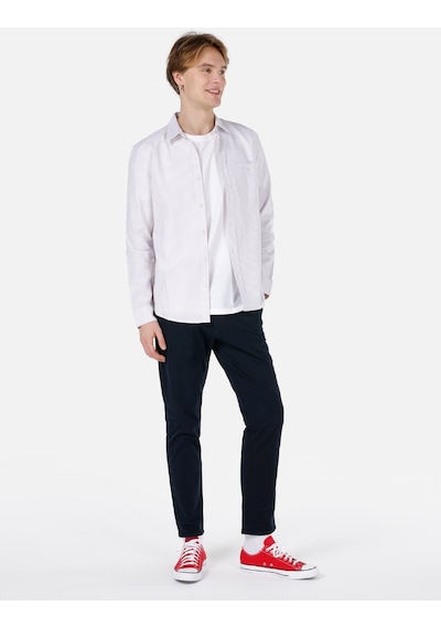 Colin's Colins Dar Kesim Shirt Yaka Çizgili Bej Erkek Uzun Kol Gömlek Cl1066850 Cl1066850 Q1.v1 Beı Bej