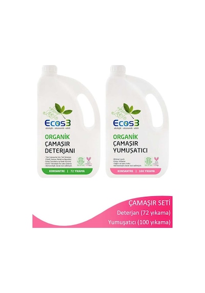 Ecos3 Organik Çamaşır Yıkama Seti (2 X 2,5 Lt)