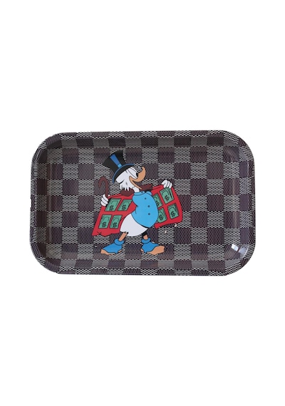 Büyük Metal Tepsi Rich Duck Mor