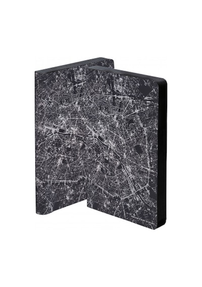 Nuuna Gri Noktalı A5 Defter Nightflight Over Paris Silver 53627 Çok Renkli