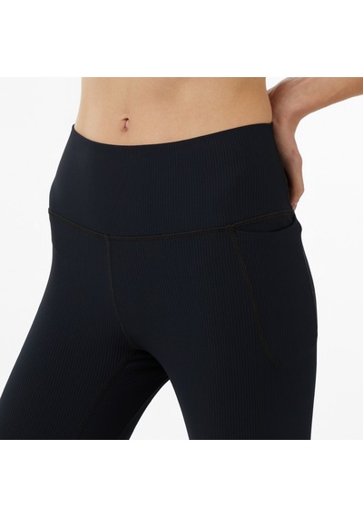 Under Armour Meridian Rib Kadın Siyah Koşu Tayt 1386467 Siyah