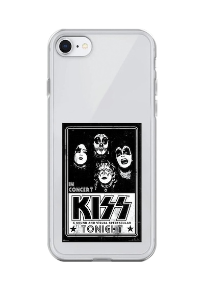 Apple Uyumlu iPhone 8 Şeffaf Kılıf Kiss Tasarımlı