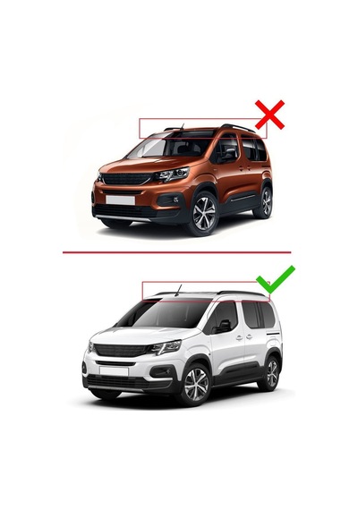 Peugeot Rifter 2024 2025 Model Ace-2 Uyumlu Ara Atkı Tavan Barı Siyah