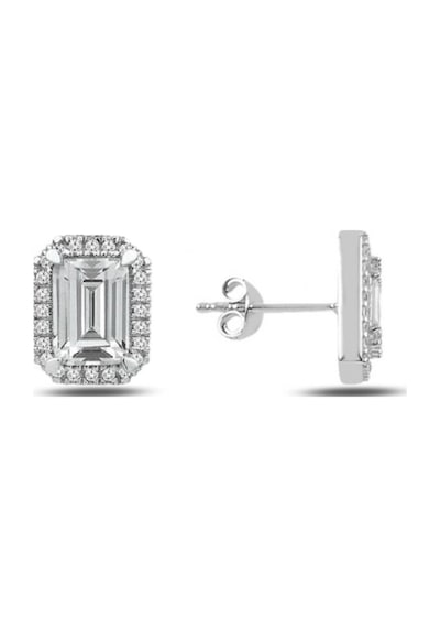 Brezza Lusso Jewelry 925 Ayar Baget Zirkon Taşlı Bayan Gümüş Küpe