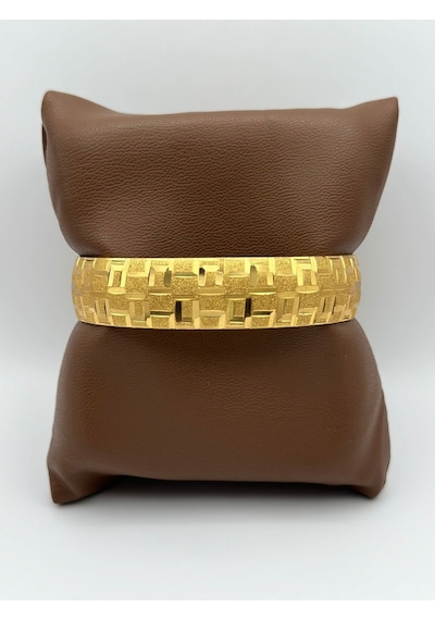 Arnes Jewelry Çelik 22 Ayar Altın Kaplama Bilezik Ar443nes Gold
