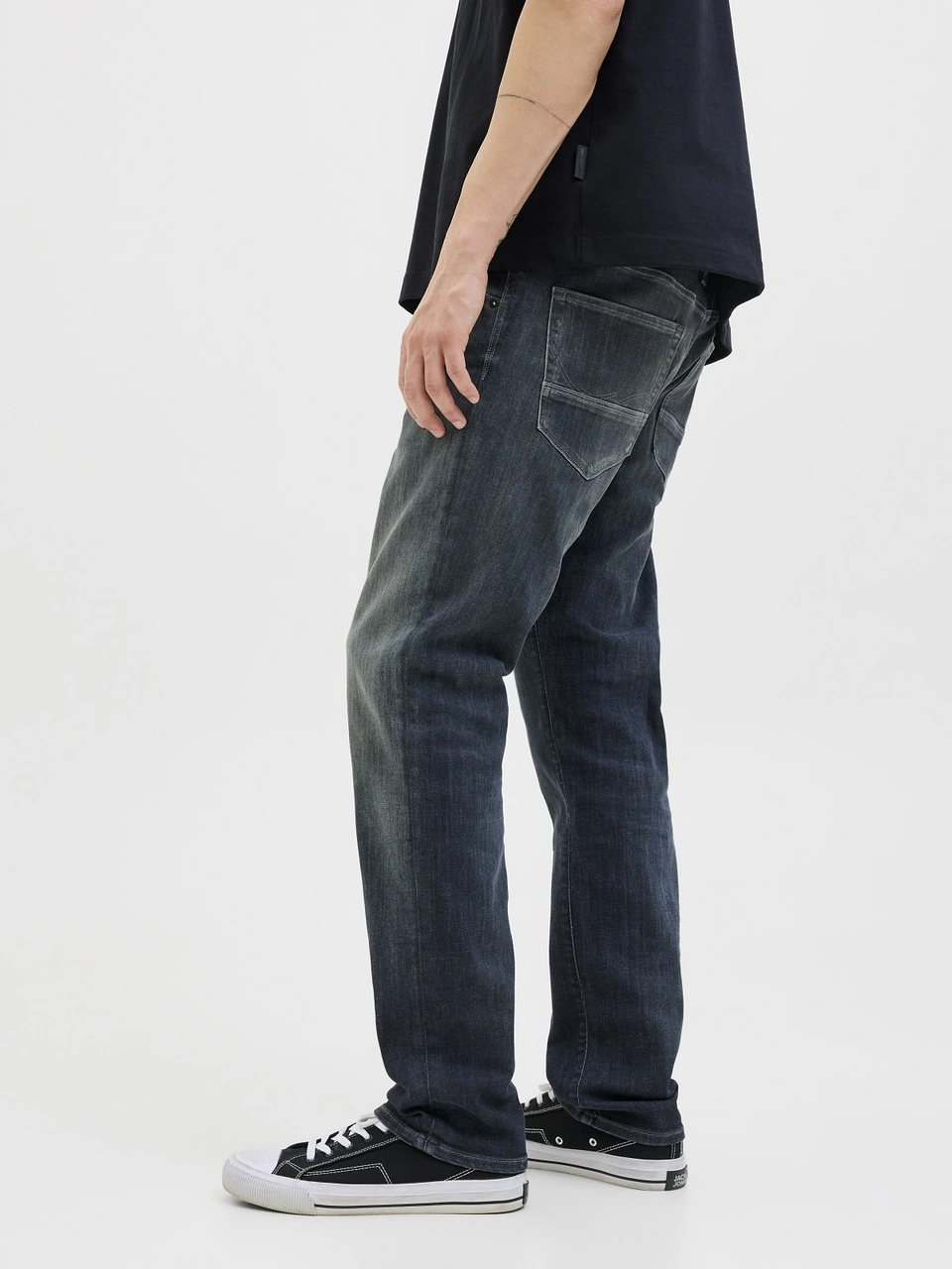 Jack & Jones Jack Jones Erkek Rahat Kesim Kot Pantolon 12278082 Mavi