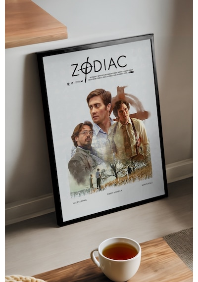 Zodiac Siyah Ahşap Çerçeveli Poster, Dekoratif Film Duvar Tablosu