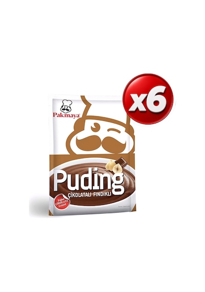 Pakmaya Puding Çikolatalı-fındıklı 125 Gr X 6 Adet