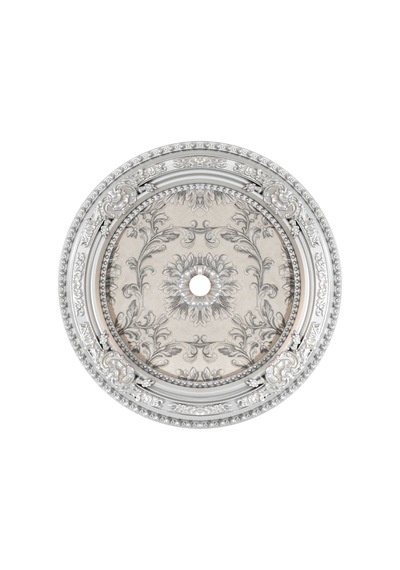 Decogold Oval 60 60 Gümüş Eskitme Saray Tavan