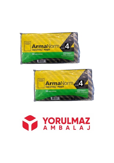 4 No 40 X 50 Naksan Çizgili Takviyeli Poşet 100 Lü Avantajlı Paket