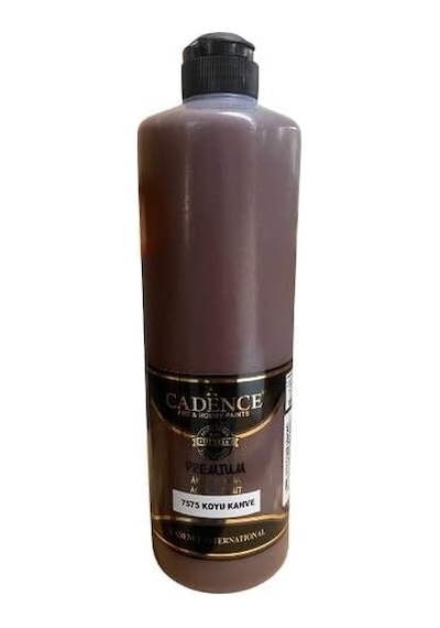 Akrilik Boya 500ml 7575 Koyu Kahve Ahşap Boyası Koyu Kahverengi