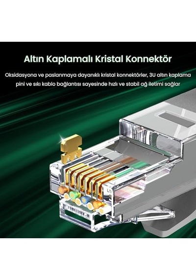 Cat6e 1000mbps Utp Rj45 Gigabit Ethernet Kablosu 10 Metre Diğer