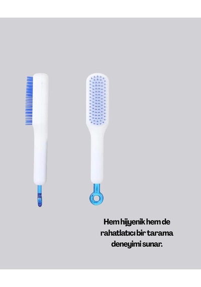 Kendini Temizleyen Ergonomik Saç Tarağı Abs Gövde Silikon Diş Belirtilmemiş 48456708
