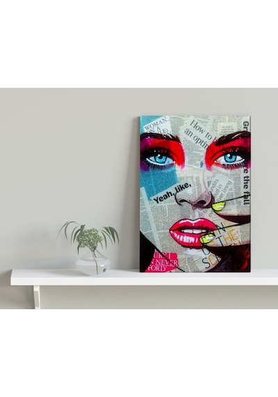 Bk Home Newspaper Tasarımlı Kanvas Tablo 30X50Cm-1