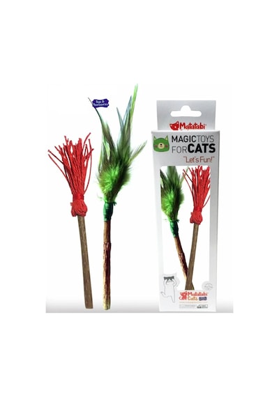 Matatabi Cats Tüylü Çubuk ve Süpürge 18 CM Yeni Nesil Kedi Oyuncağı