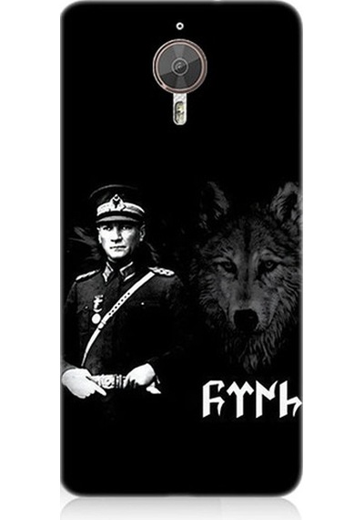 General Mobile Gm5 Plus Uyumlu Mustafa Kemal Atatürk Ve Kurt Desenli Silikon Kılıf