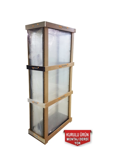 Camlı Vitrin - Cam Dolap - Camlı Koleksiyon Vitrini - Kurulu Ürün 175X70X30