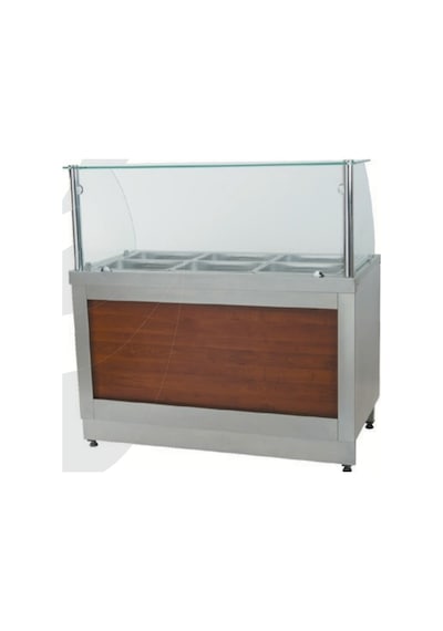 Csa İnox Karacasansıcak Servis Benmarisi Doğalgazlı Tezgahlı 280x90x85/135cm