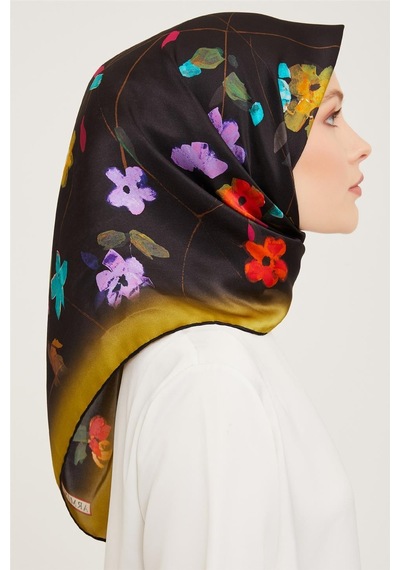 Armine Twill İpek Eşarp 23ka9048 01 - Turuncu
