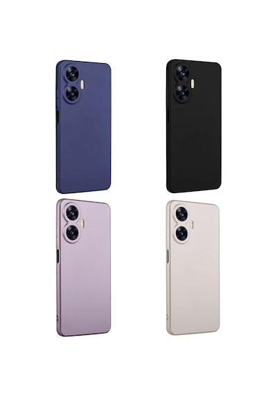 Zore Realme C55 Kılıf Nvth Premier Silikon Kapak - Gold