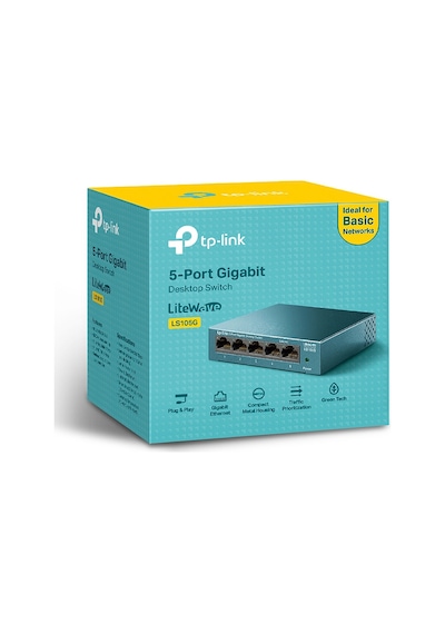 TP-Link Ls105G 5Port Gıgabıt Masaüstü Metal Switch
