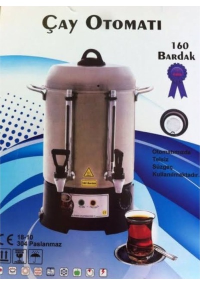 160 Bardak Çay Otomatı Inox