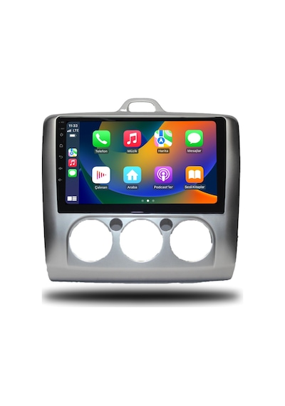 Oskodi Ford Focus 2 Android Carplay Multimedya 2007-2011 Manuel Klima 4gb Ram + 64gb Hafıza