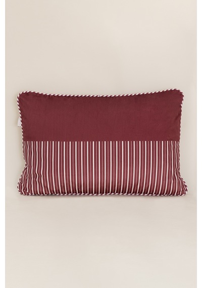 Charm Kırmızı Beyaz Şerit Baskılı Kırlent 40x60 35256a Kırmızı