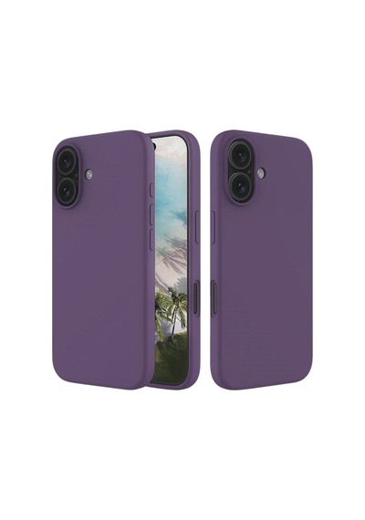 Apple Uyumlu iPhone 16 Plus  Silikon Kılıf - Pastel Renk Tonu Esnek Tam Koruma Kapak - Mor