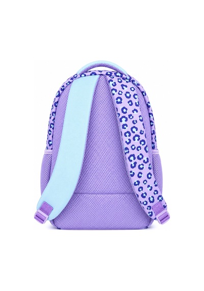 Denokids Kız Çocuk Okul Çantası Peluş Leopar Cepli 3 Bölmeli – Su İtici Kumaş