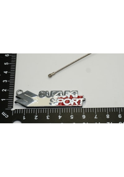 Suzuki Uyumlu Sport Logo Krom Metal Çift Yön Halat Anahtarlık