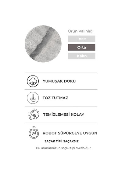 Yuvarlak Puffy Bubble Yumuşak Peluş Halı , Kaymaz, Yıkanabilir, Antre, Hol, Mutfak Halısı Gri