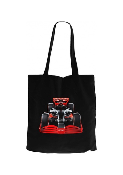 F1 Audi Formula Siyah Kanvas Bez Çanta Siyah
