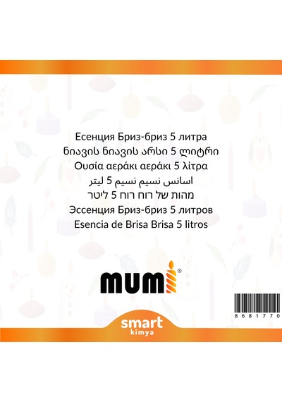 Meltem Esintisi Mum Esansı 5 Litre Şeffaf
